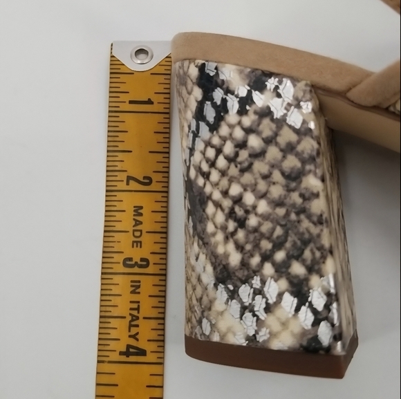 Gibson Latimer Soft Sheep Leather wAnimal Print Block Heel Strappy Sandals Sz:10 - Picture 10 of 13